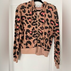 WILDFOX LEOPARD ZIP HOODIE
